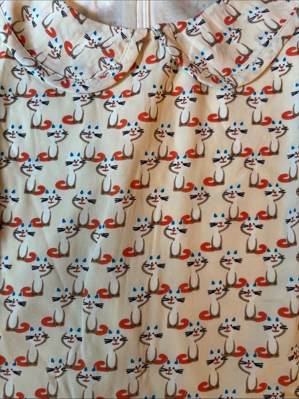 Adorable Sleeveless Cat Print Dress sz S-M NWT - Picture 2 of 15